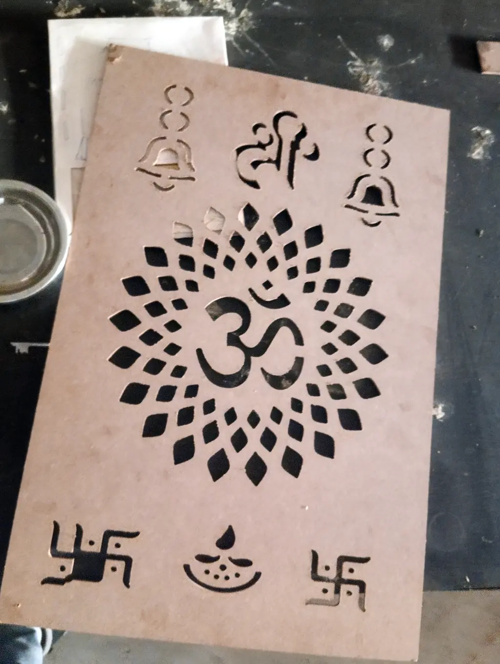 CNC cut Om jaali panel
